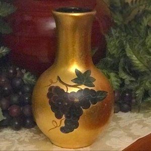 Vintage Formalities by Baum Bros Gold Leaf Vase